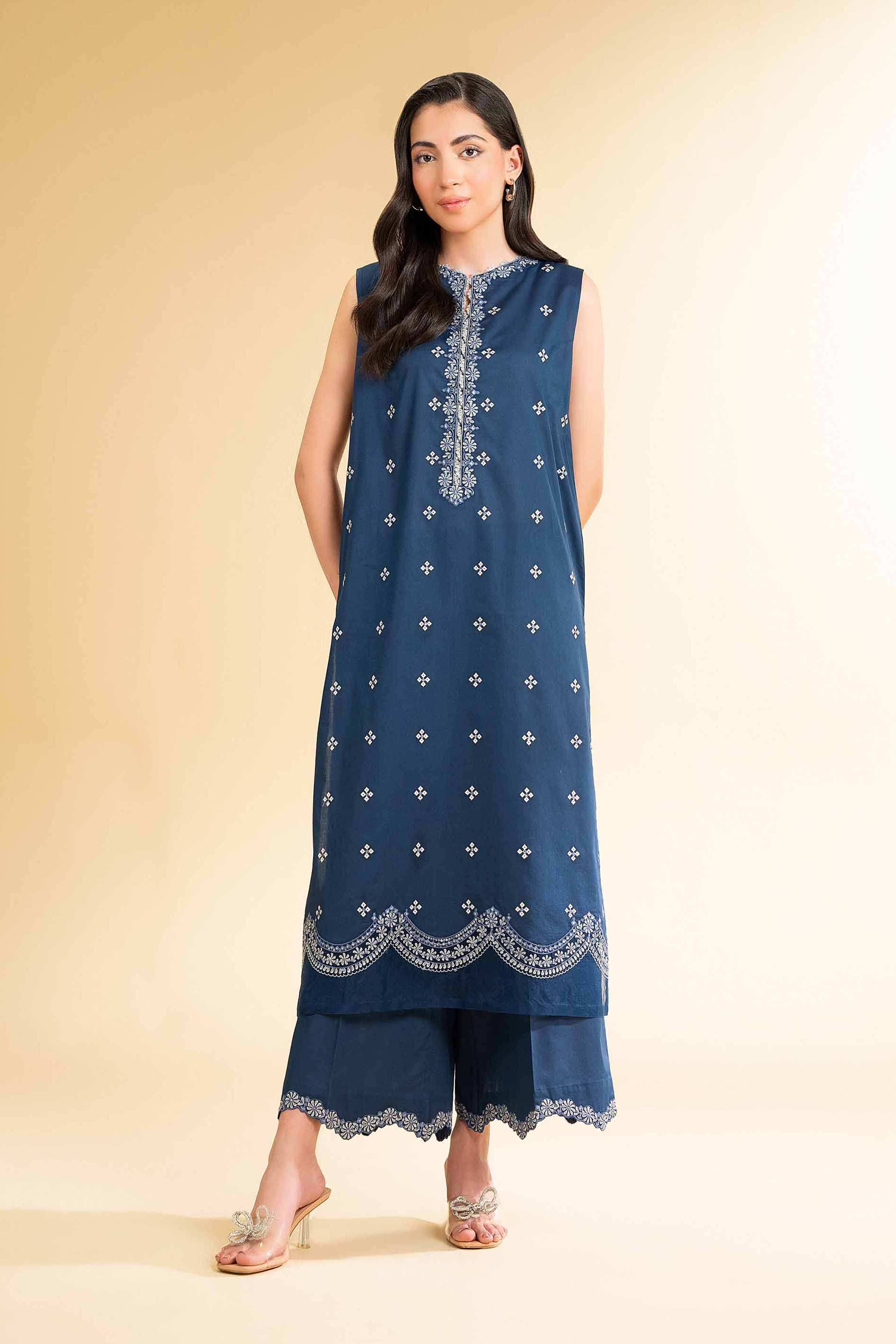 Nishat Linen 2 Piece - Dyed Embroidered Suit - 42501798 Online Shopping