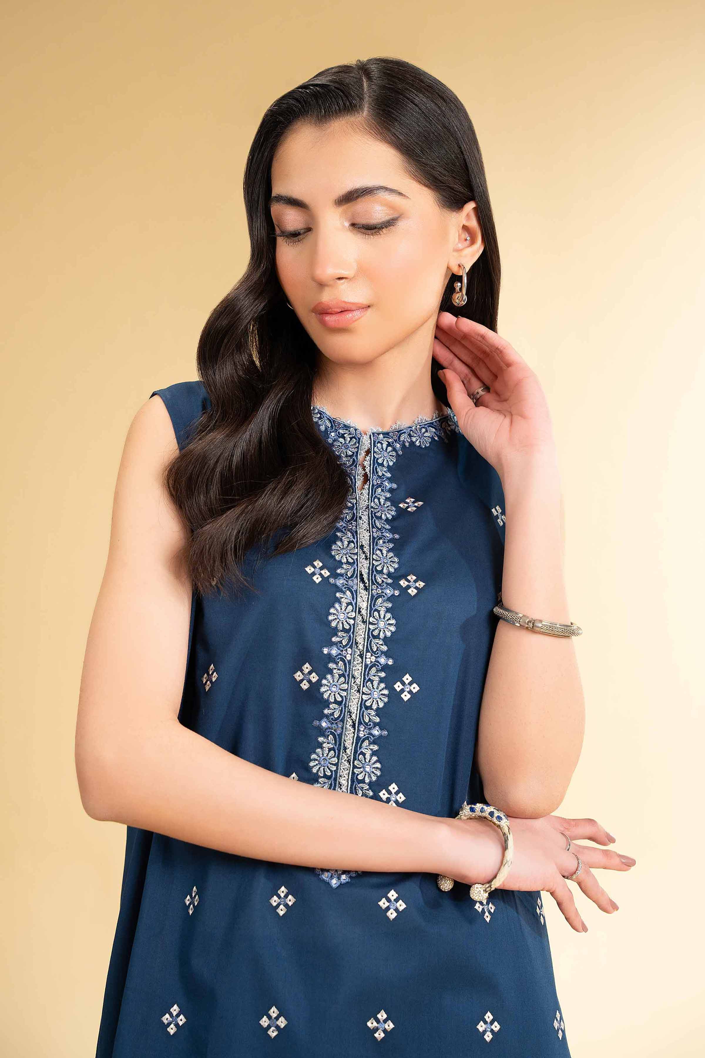 Nishat Linen 2 Piece - Dyed Embroidered Suit - 42501798 Online Shopping