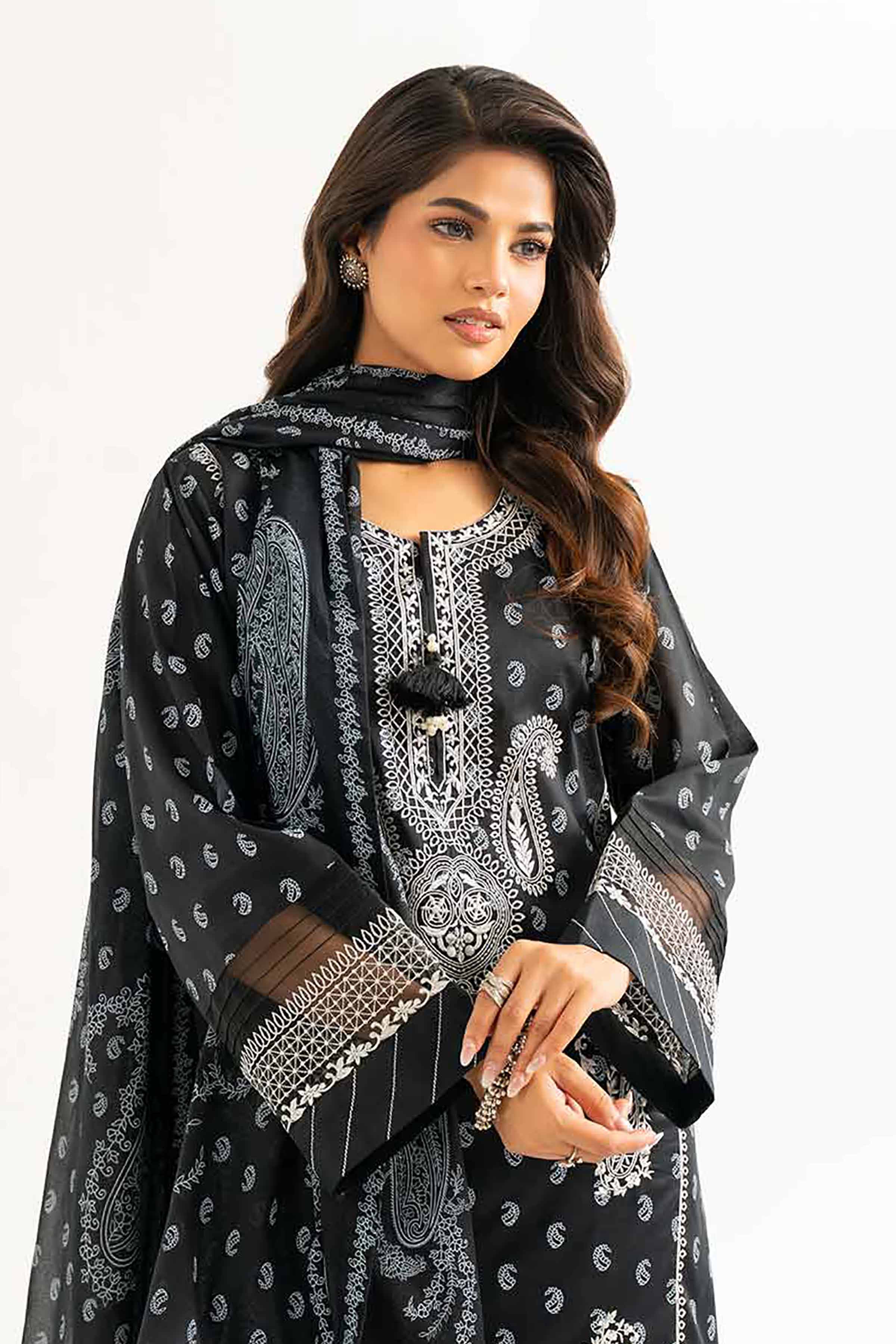 Nishat Linen 3 Piece -  Paste Printed Embroidered Suit - 42501811 Online Shopping