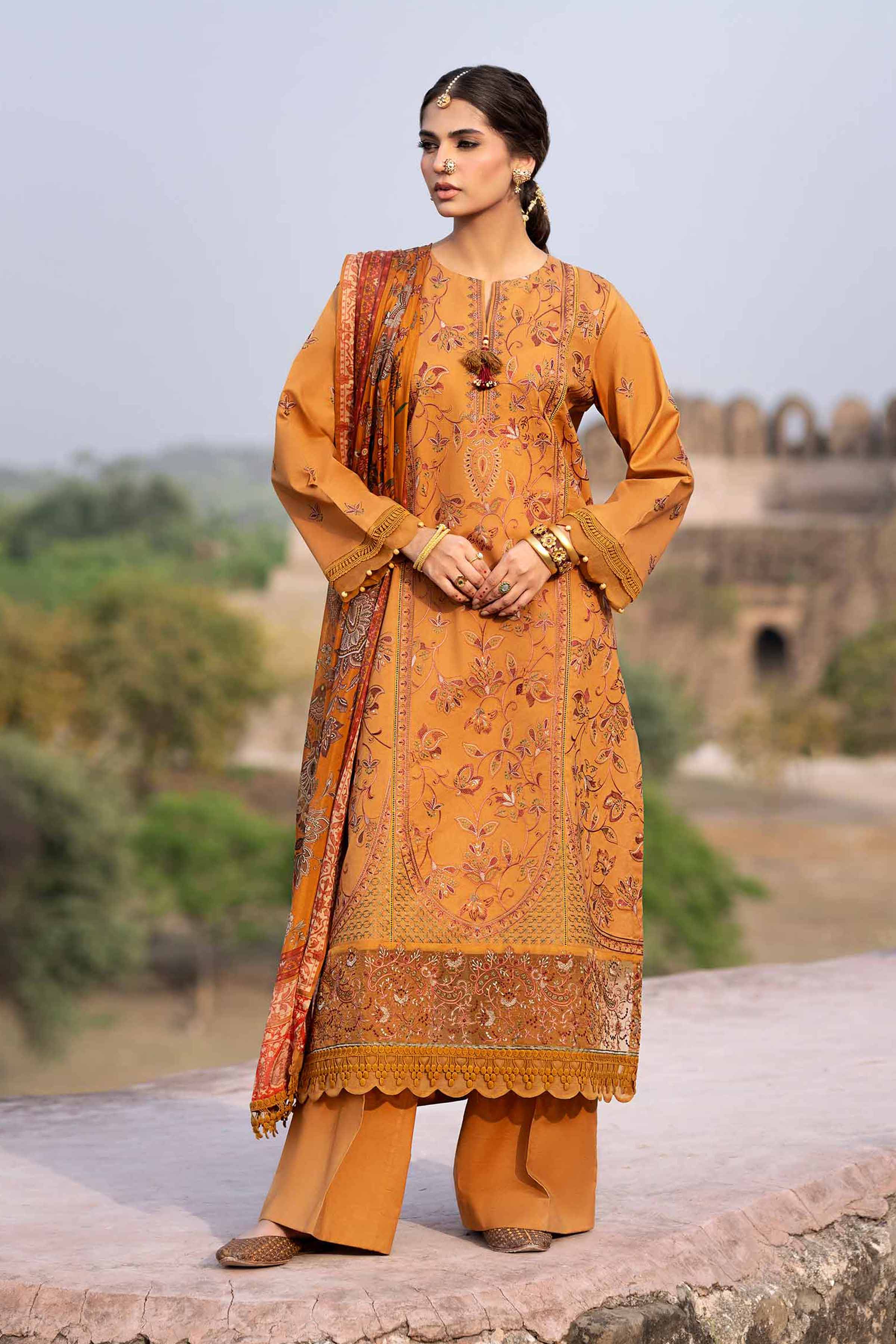 Nishat Linen 3 Piece - Digital Printed Embroidered Suit - 42501831 Online Shopping