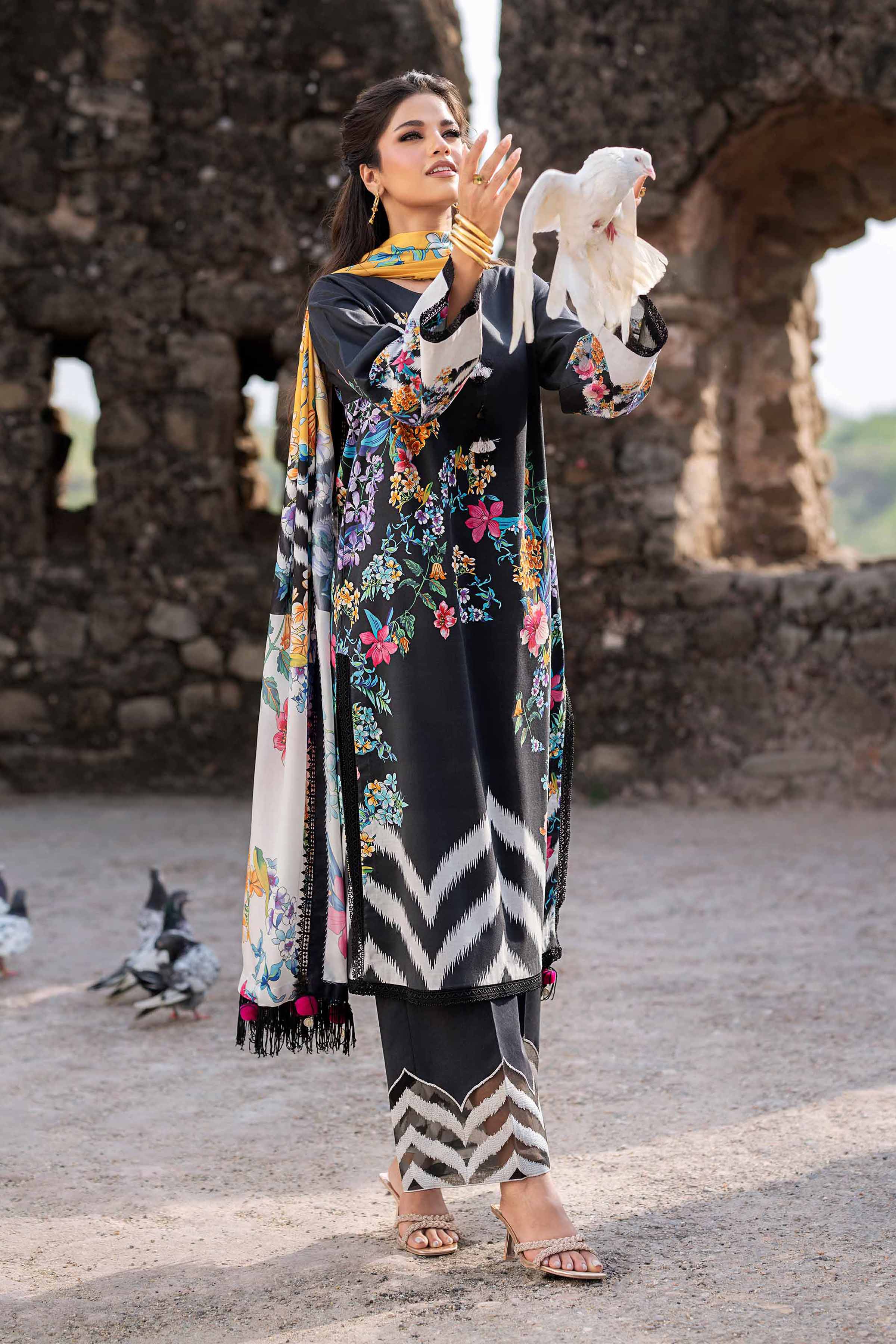 Nishat Linen 3 Piece - Digital Printed Embroidered Suit - 42501839 Online Shopping