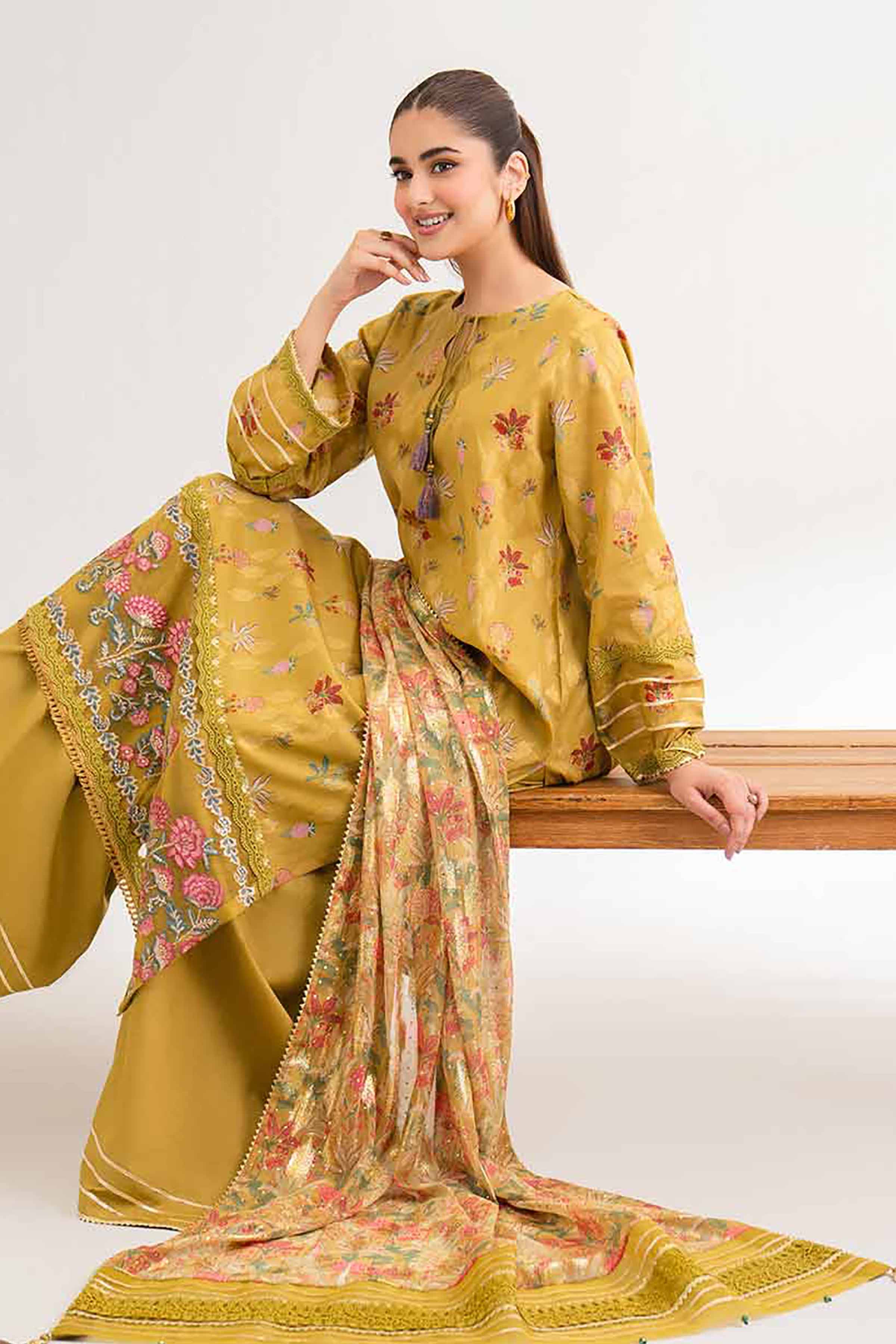 Nishat Linen 3 Piece - Digital Printed Embroidered Suit - 42501868 Online Shopping