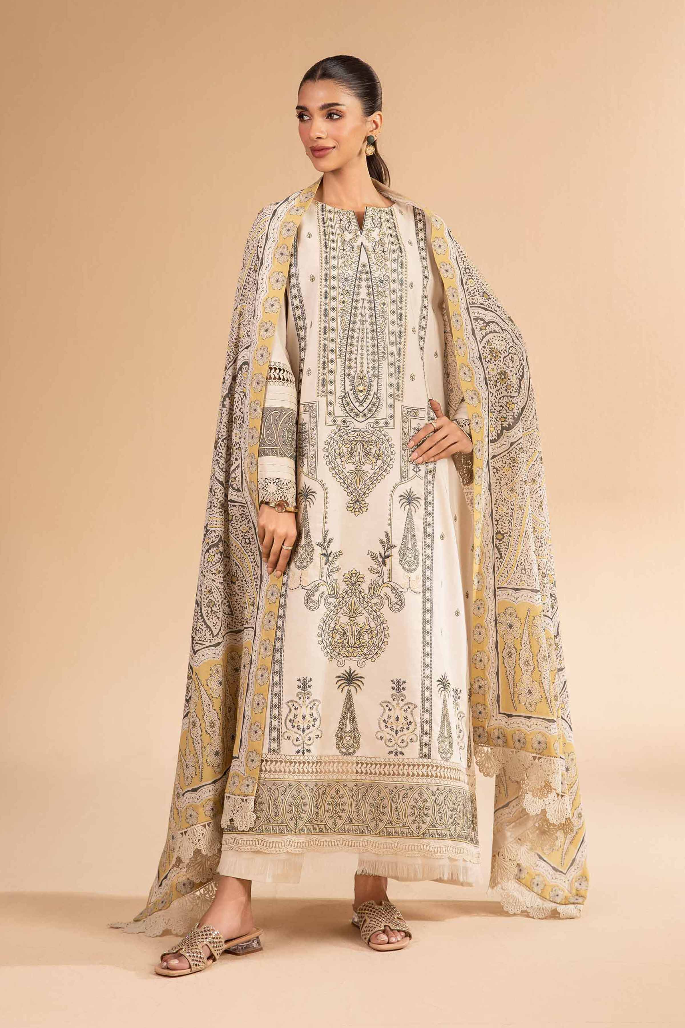 Nishat Linen 3 Piece - Digital Printed Embroidered Suit - 42501879 Online Shopping