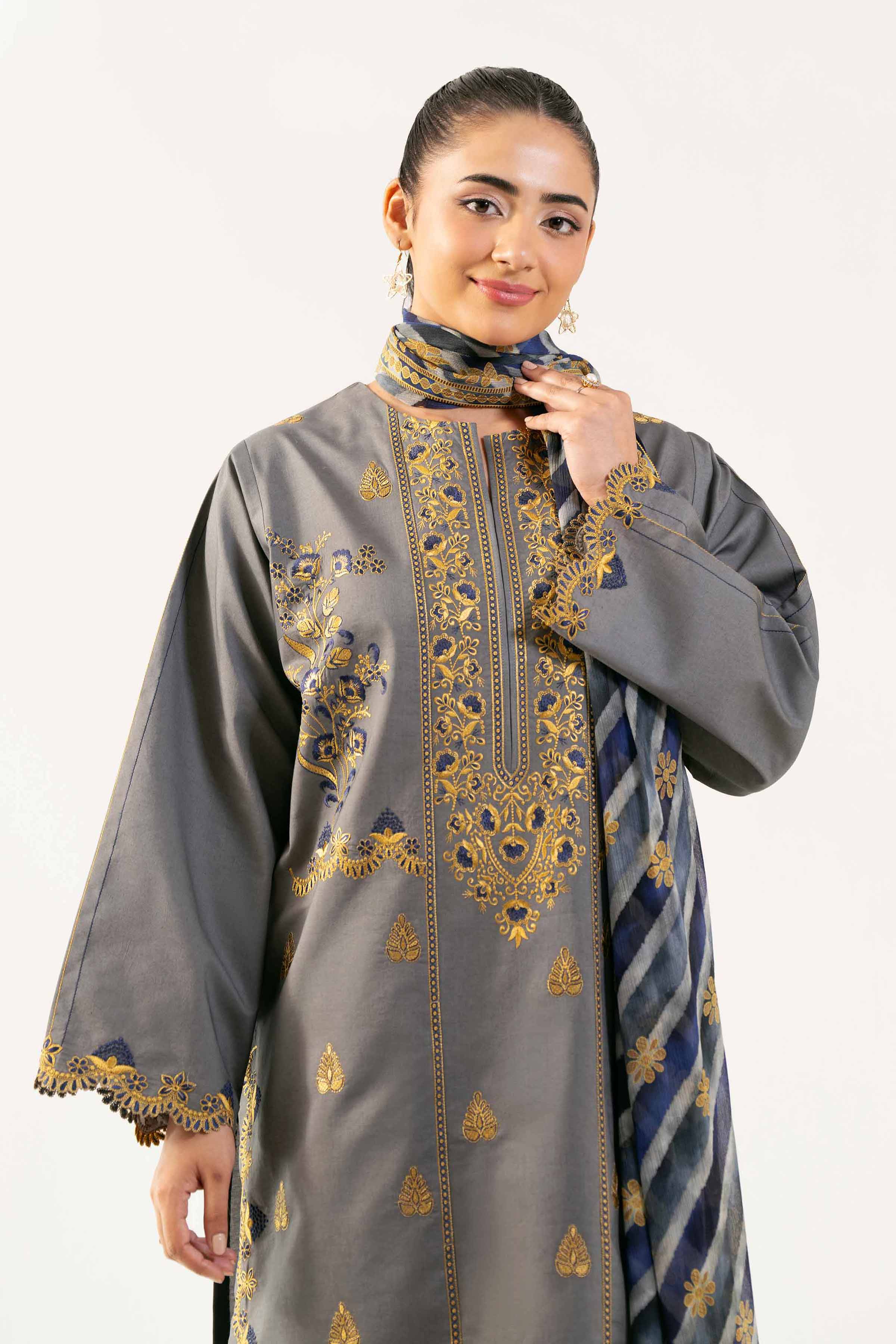 Nishat Linen 3 Piece - Digital Printed Embroidered Suit - 42501991 Online Shopping