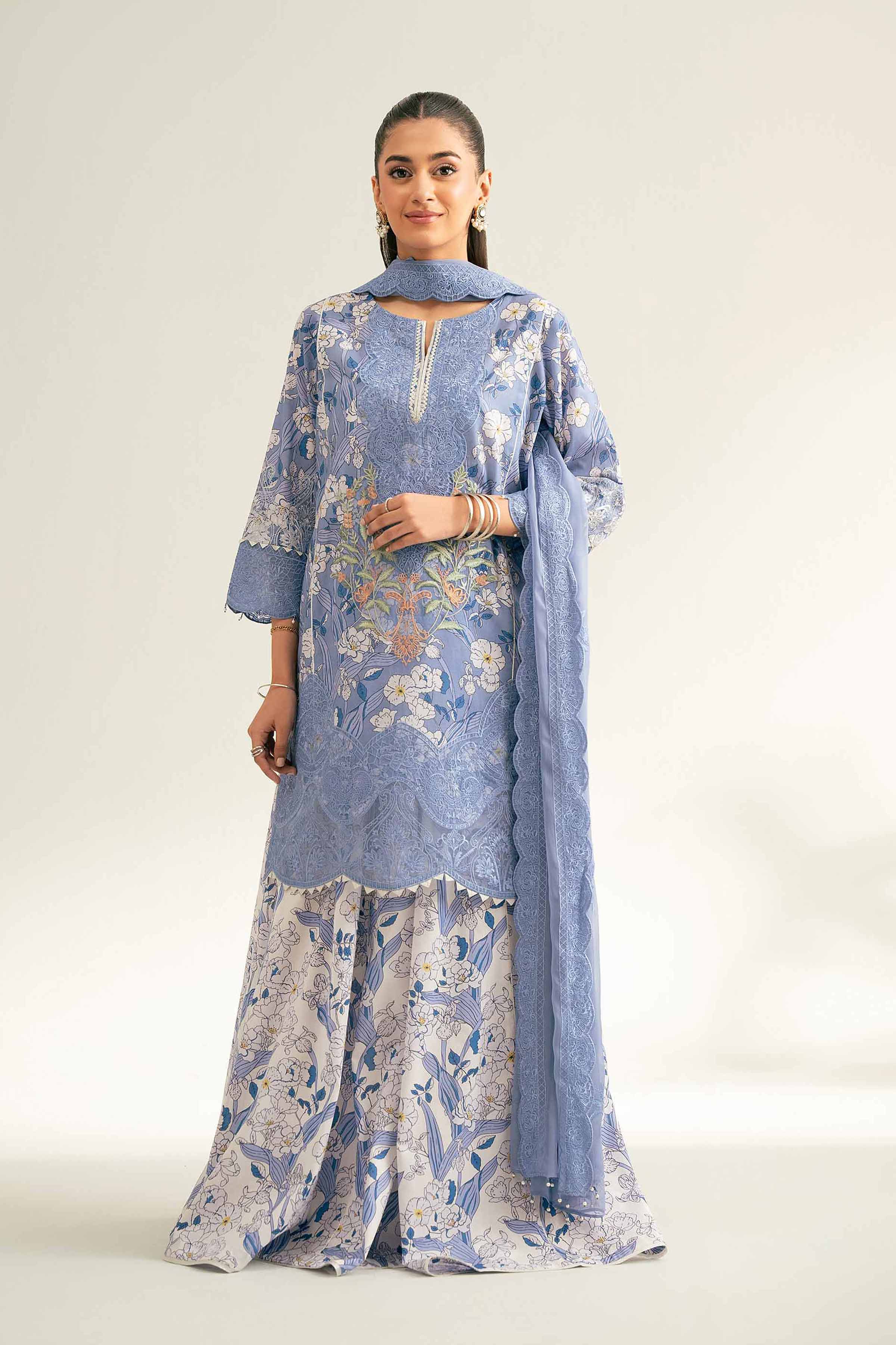 Nishat Linen 3 Piece - Embroidered Suit - 42519399 Online Shopping