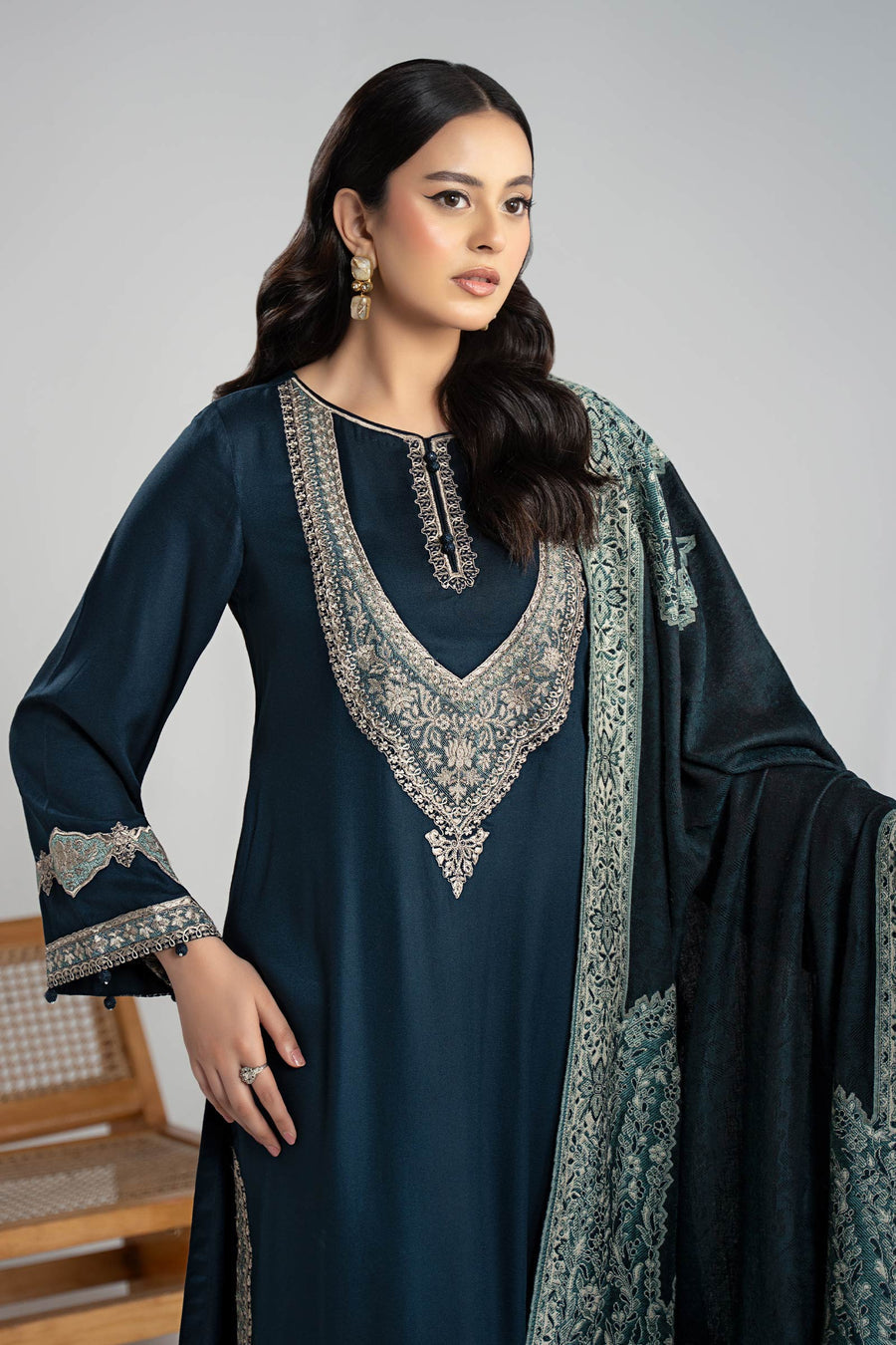 Maria B DW402R1-ESM-BLU Online Shopping