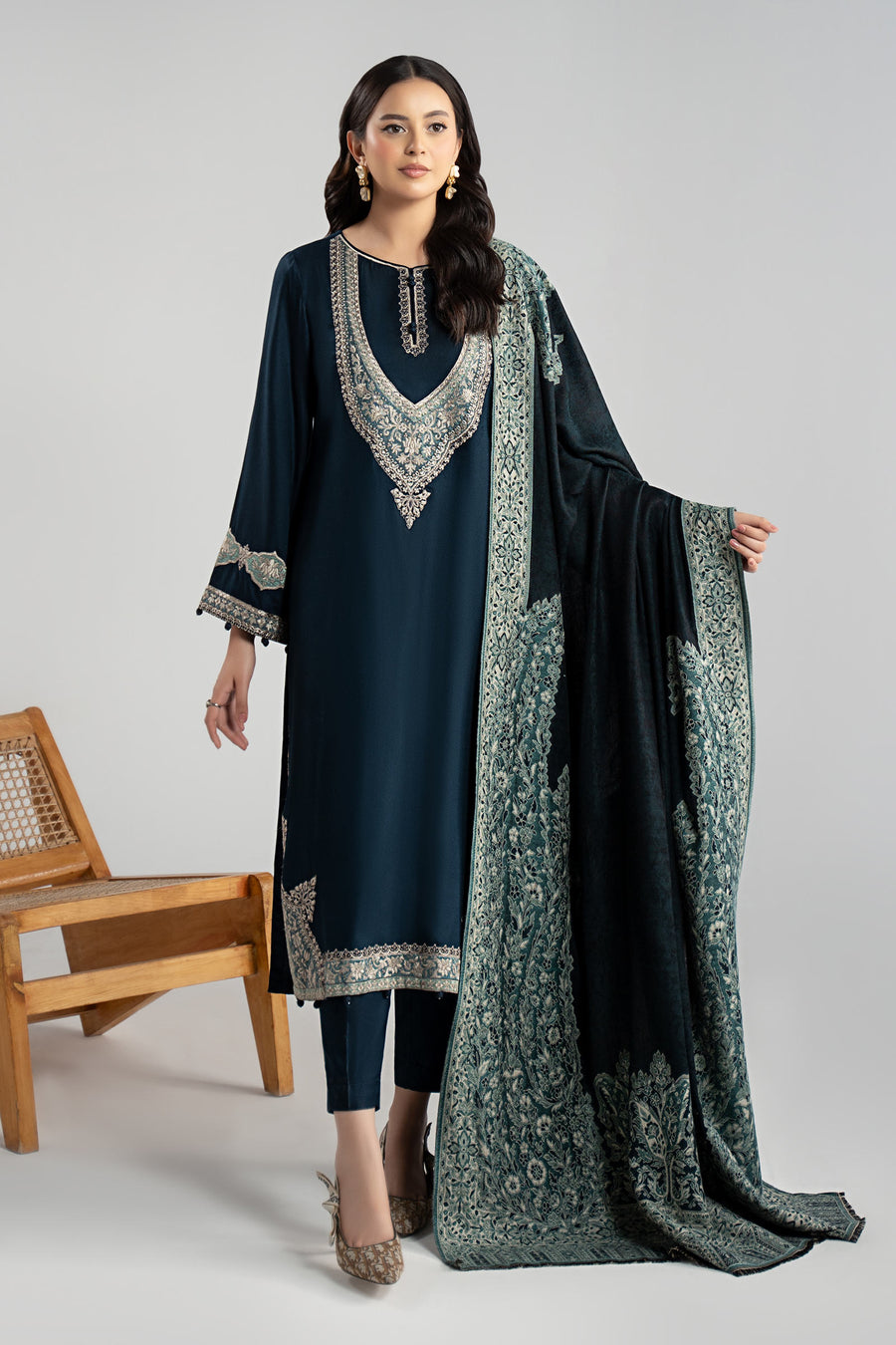 Maria B DW402R1-ESM-BLU Online Shopping