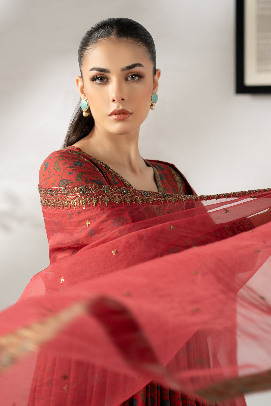 Maria B DWW2525-ESM-RED Online Shopping