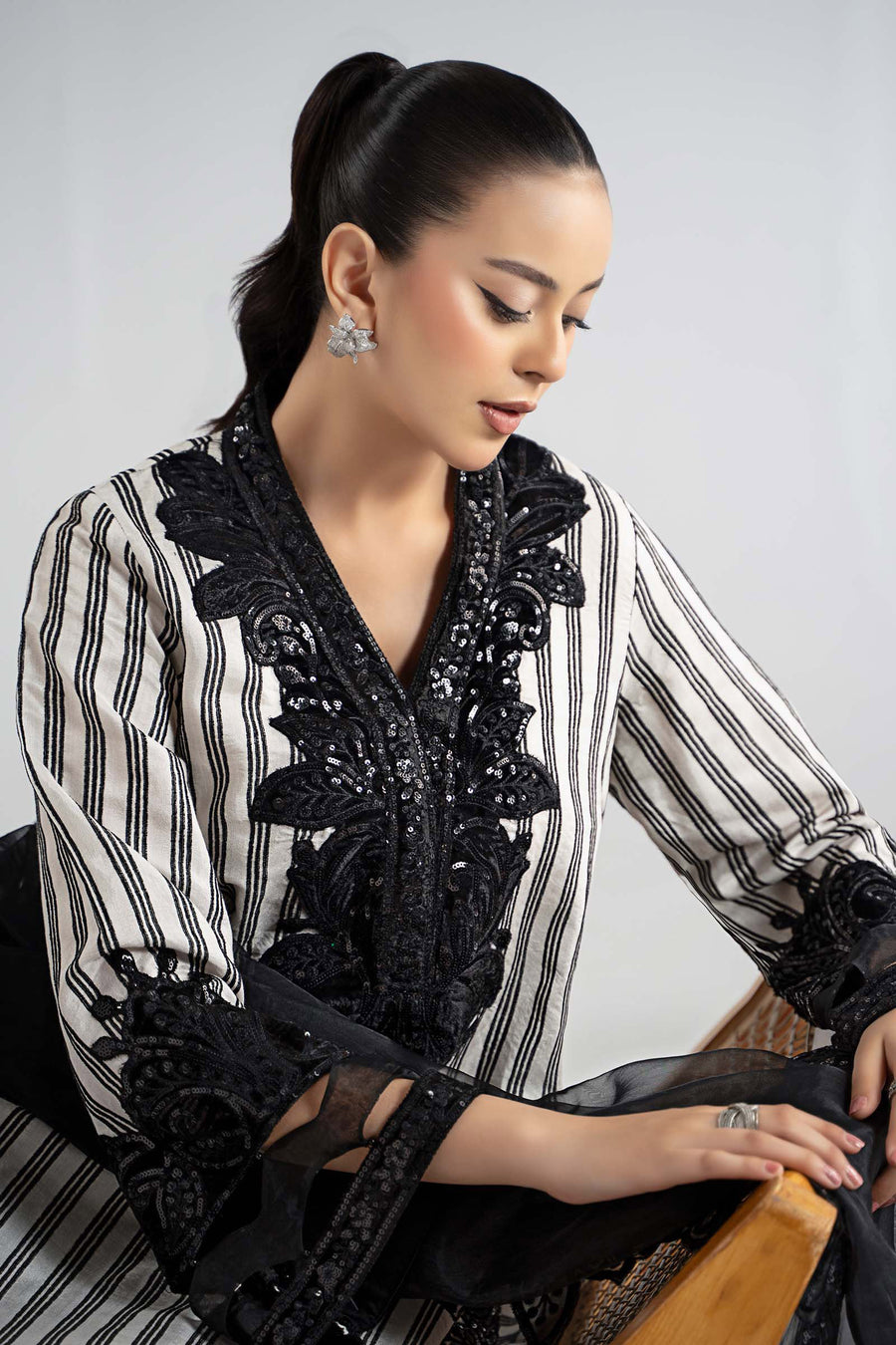 Maria B DWW2533-ESM-BLK Online Shopping