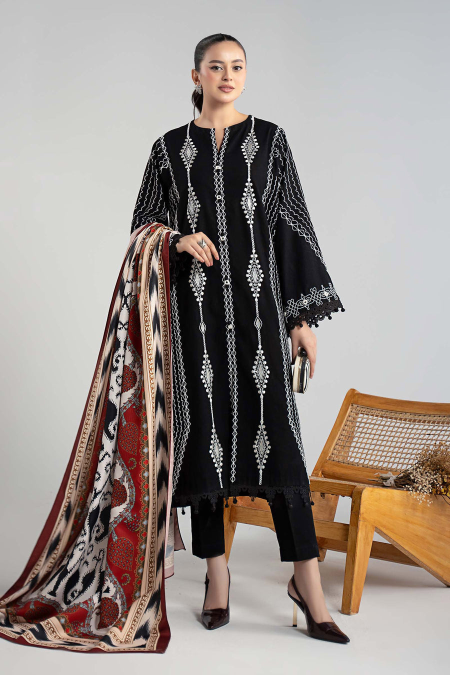 Maria B DWW2551-ESM-BLK Online Shopping