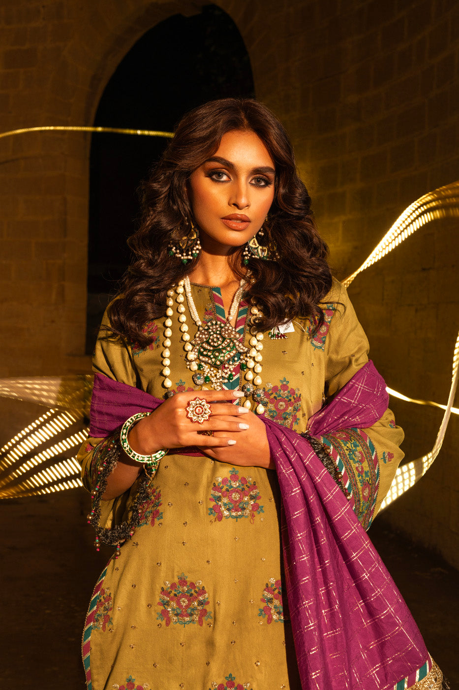 Alkaram Studio FC-31I-24-Olive-green Online Shopping