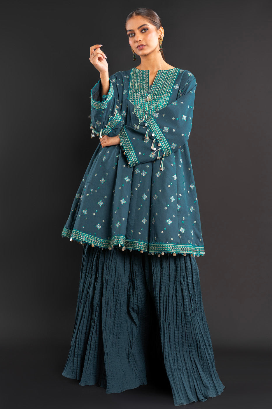 Alkaram Studio FC-C-14B-24-Teal Online Shopping