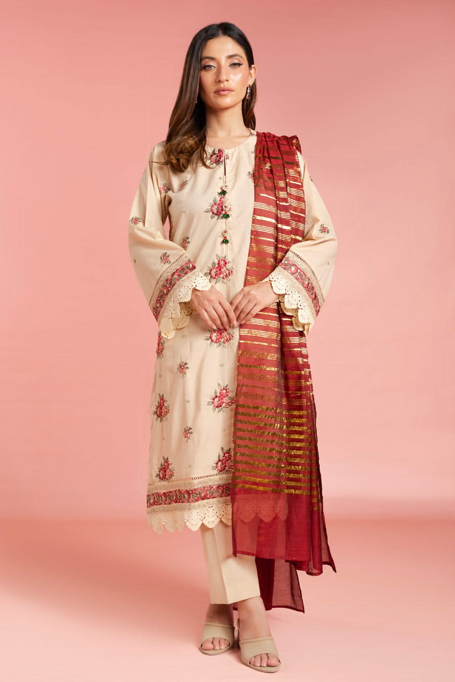 Alkaram Studio GFSU6108-Beige Online Shopping