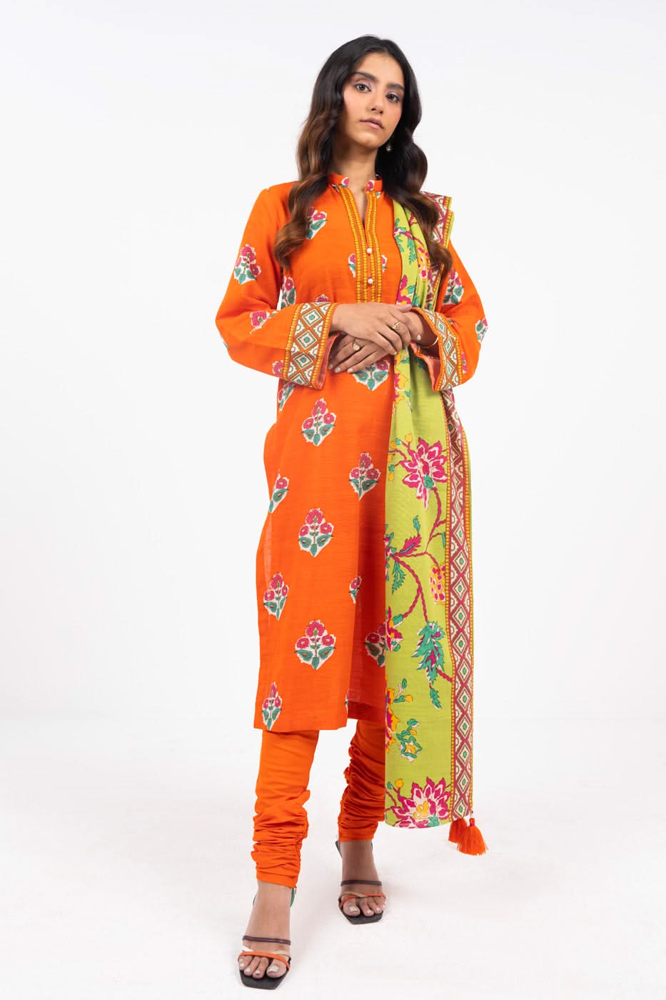 Alkaram FW-13-1-24-Orange  Online Shopping