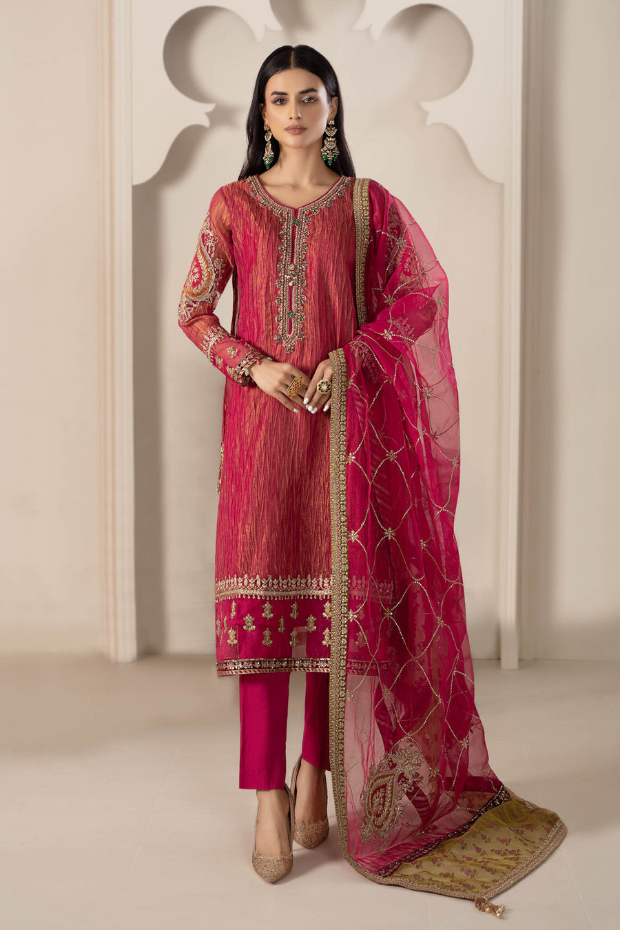 Maria B Pink SF-W23-27 Online Shopping