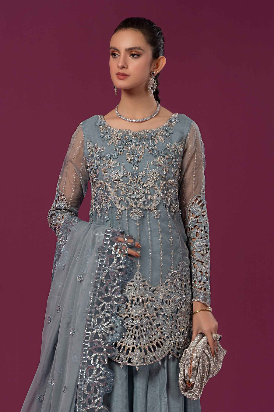 Maria B SFF2422-ESM-BLU Online Shopping