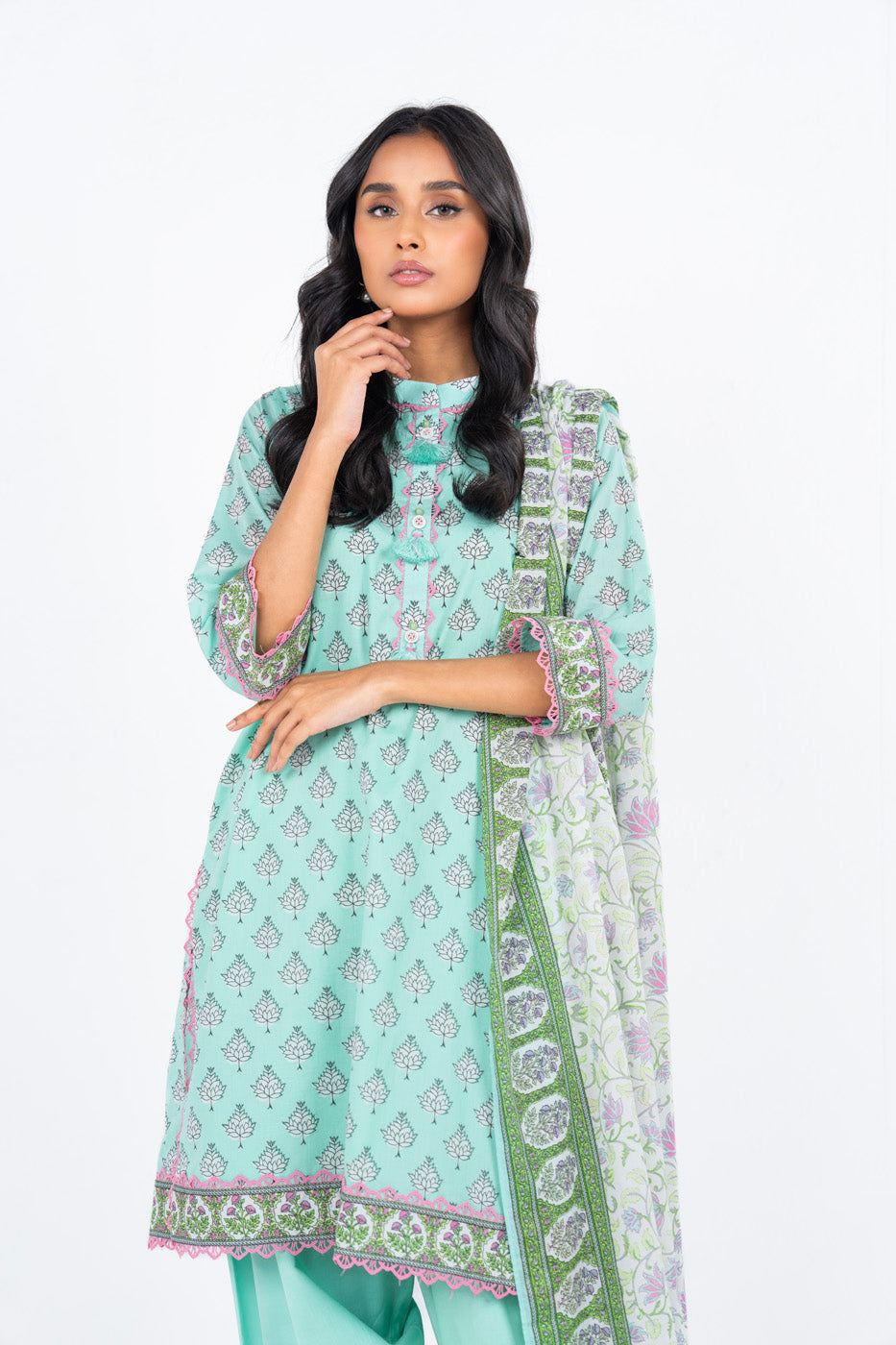 Alkaram SS-13.1-24-2-Turquoise Online Shopping