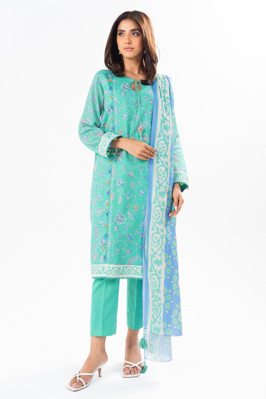 Alkaram Studio SS-7-1-24-3-Turquoise Online Shopping
