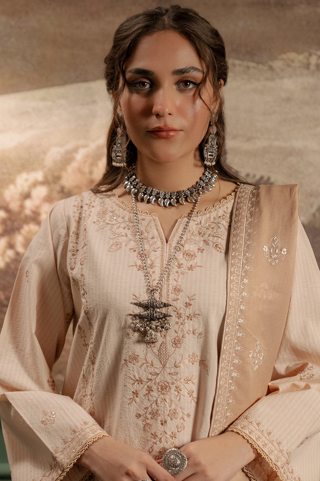 Zellbury Embroidered Shirt Shalwar Shawl - 0410 Online Shopping