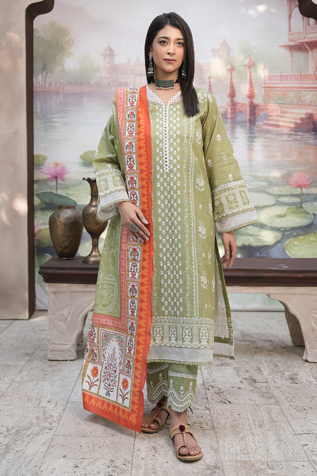 Zellbury Embroidered Shirt Shalwar Dupatta - 0479 Online Shopping