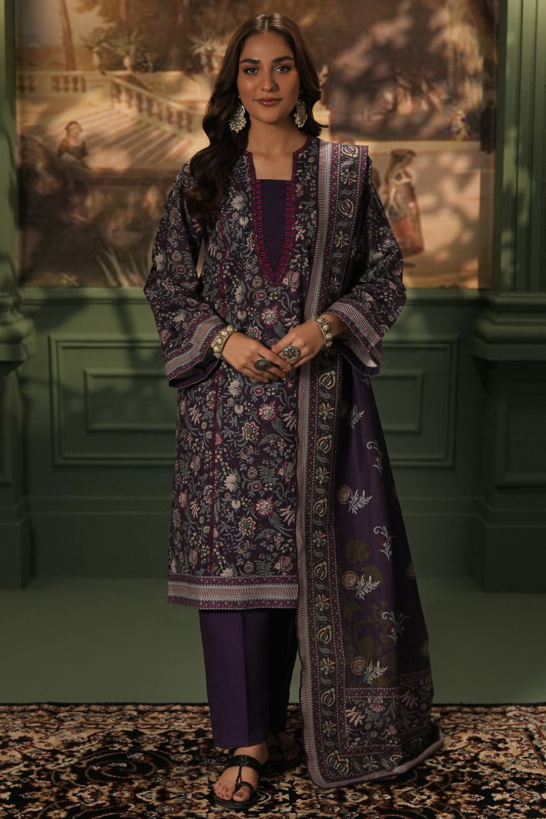Zellbury Shirt Shalwar Dupatta - 0355 Online Shopping