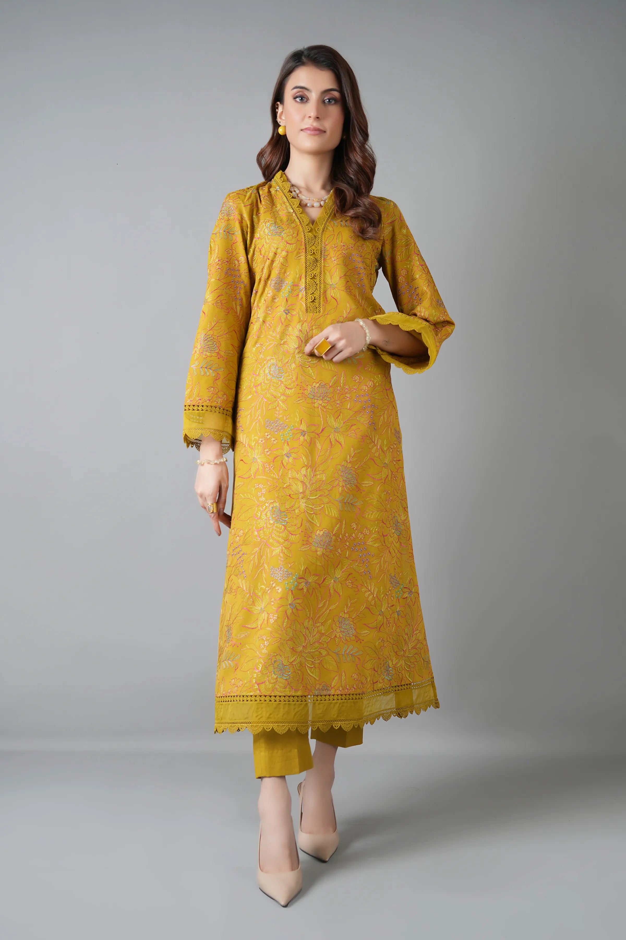 Bareeze Bagh-E-Souz-01-Mustard Online Shopping