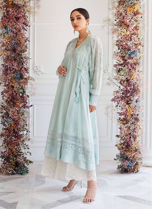 Farah Talib Aziz Cielo Cross Stitch Wrap Eid Pret 2021