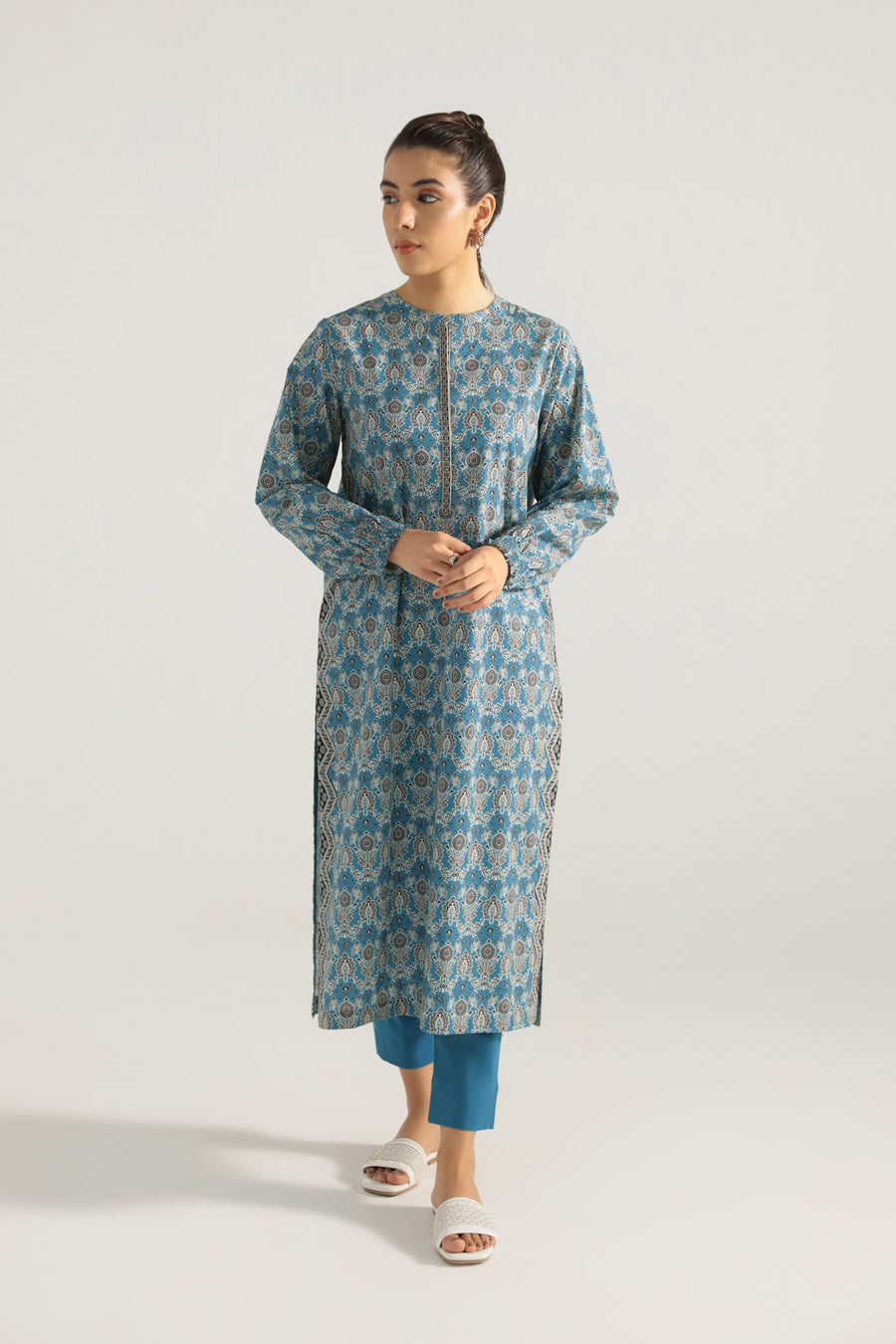 Sapphire U1 DY22V5 7  Printed Cotton Shirt Intermix Collection 2022 Online Shopping