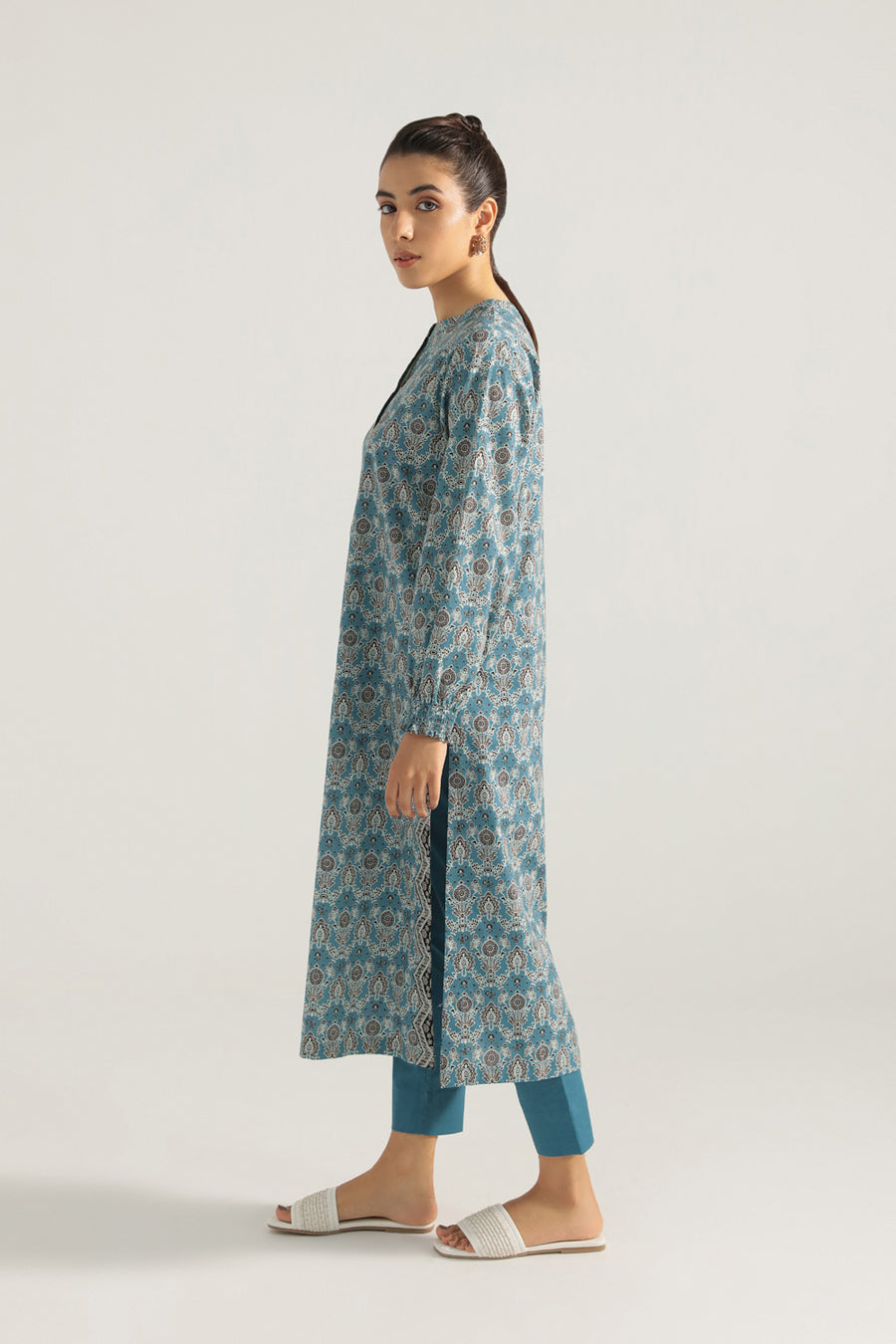 Sapphire U1 DY22V5 7  Printed Cotton Shirt Intermix Collection 2022 Online Shopping