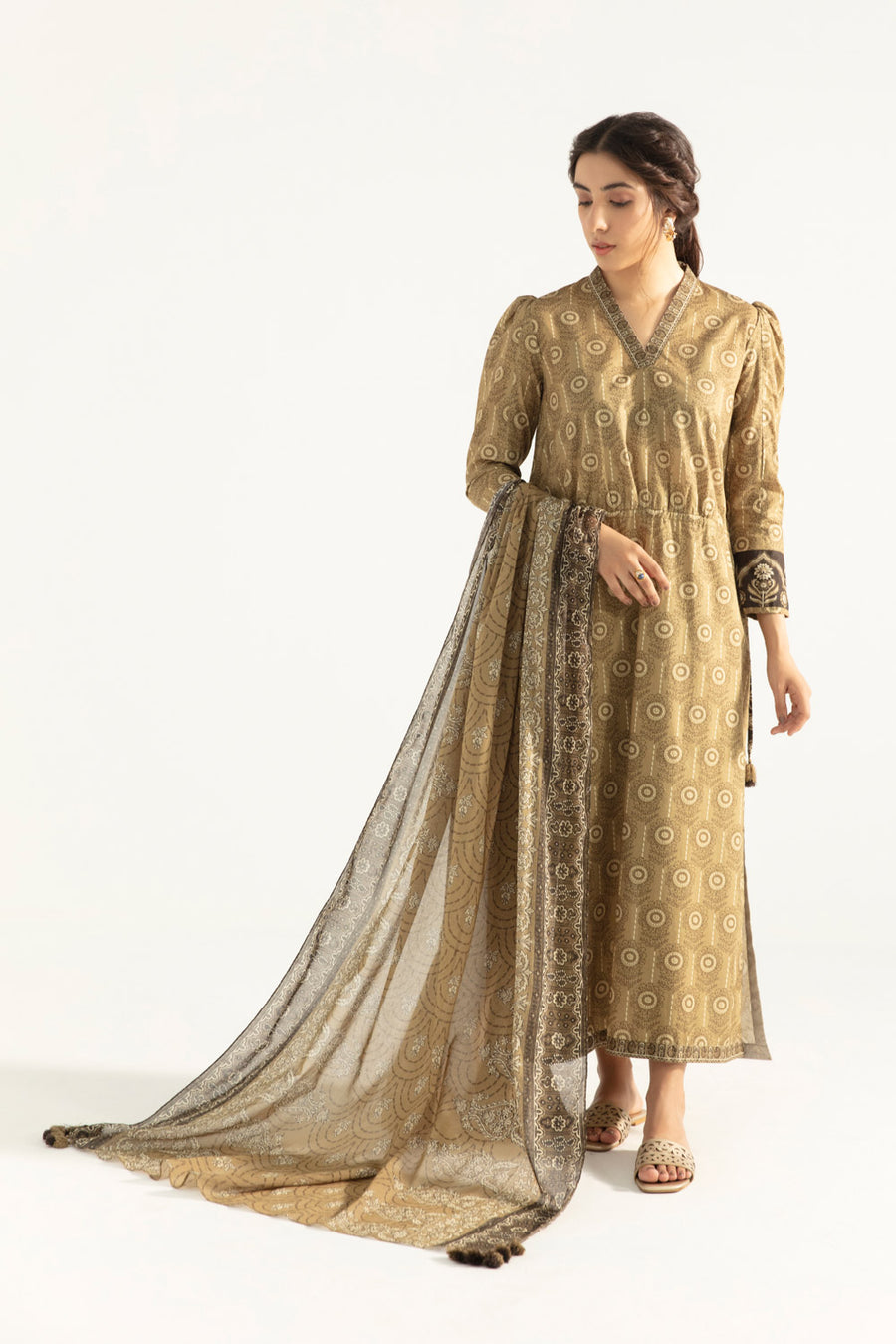 Sapphire U2 DY22V5 2 2 Piece Printed Cotton Suit Intermix Collection 2022 Online Shopping