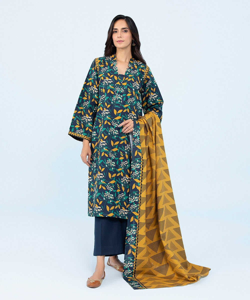Sapphire U3P-DY23V9-5 3 Piece Printed Khaddar Suit Winter Collection Online Shopping