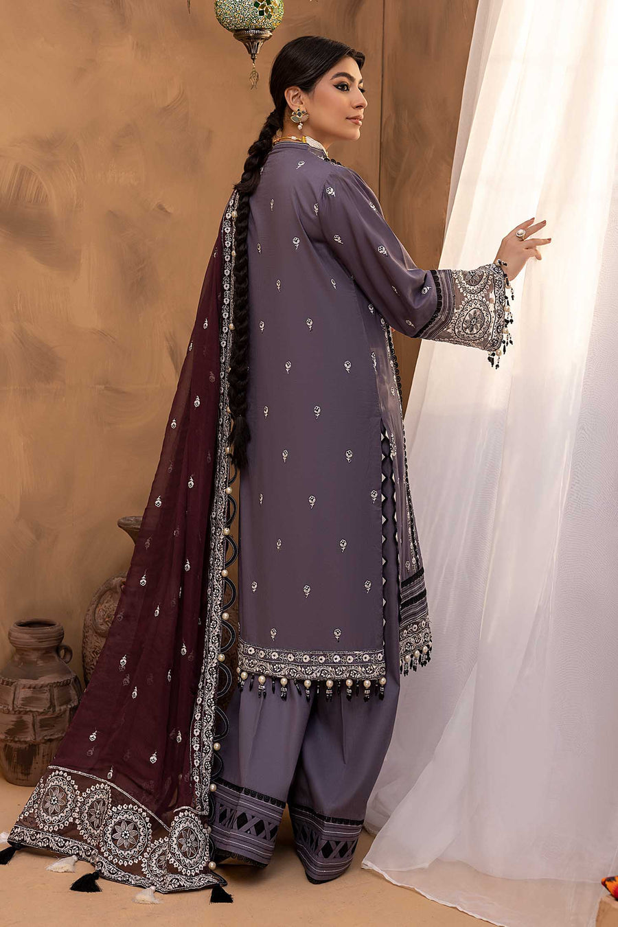 Adan Libas Purple Taupe Aangan 2022 Online Shopping