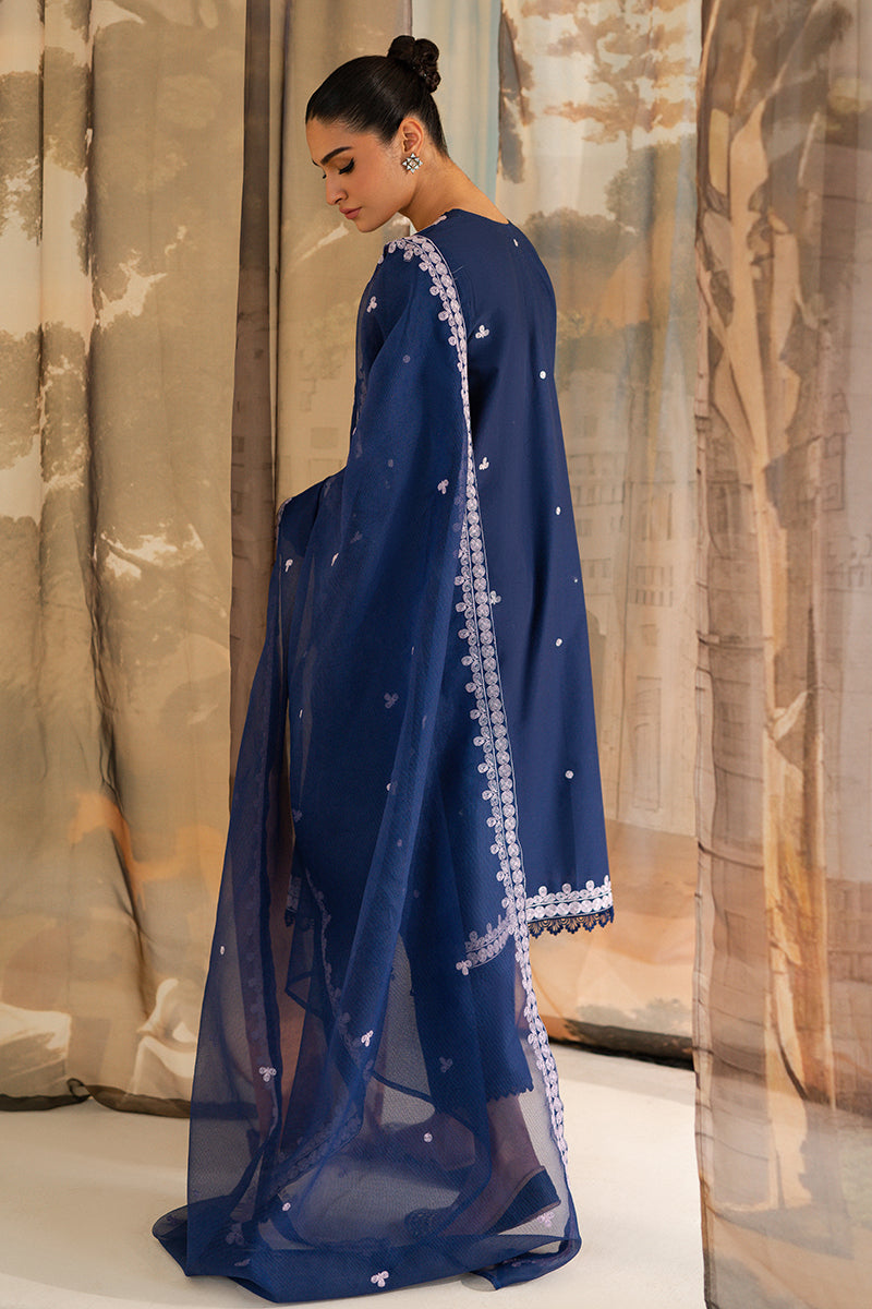 Cross Stitch Cobalt Bloom Mahiri Embroidered Lawn  Online Shopping