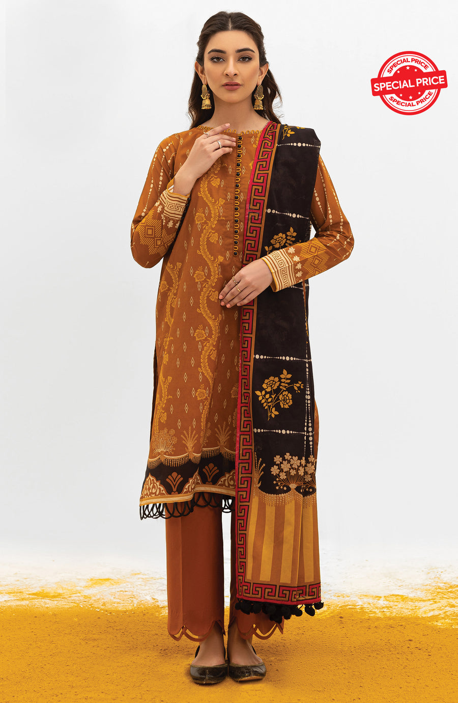 Orient OTL 22 052 U Mustard Summer Spring Lawn 2022 Online Shopping