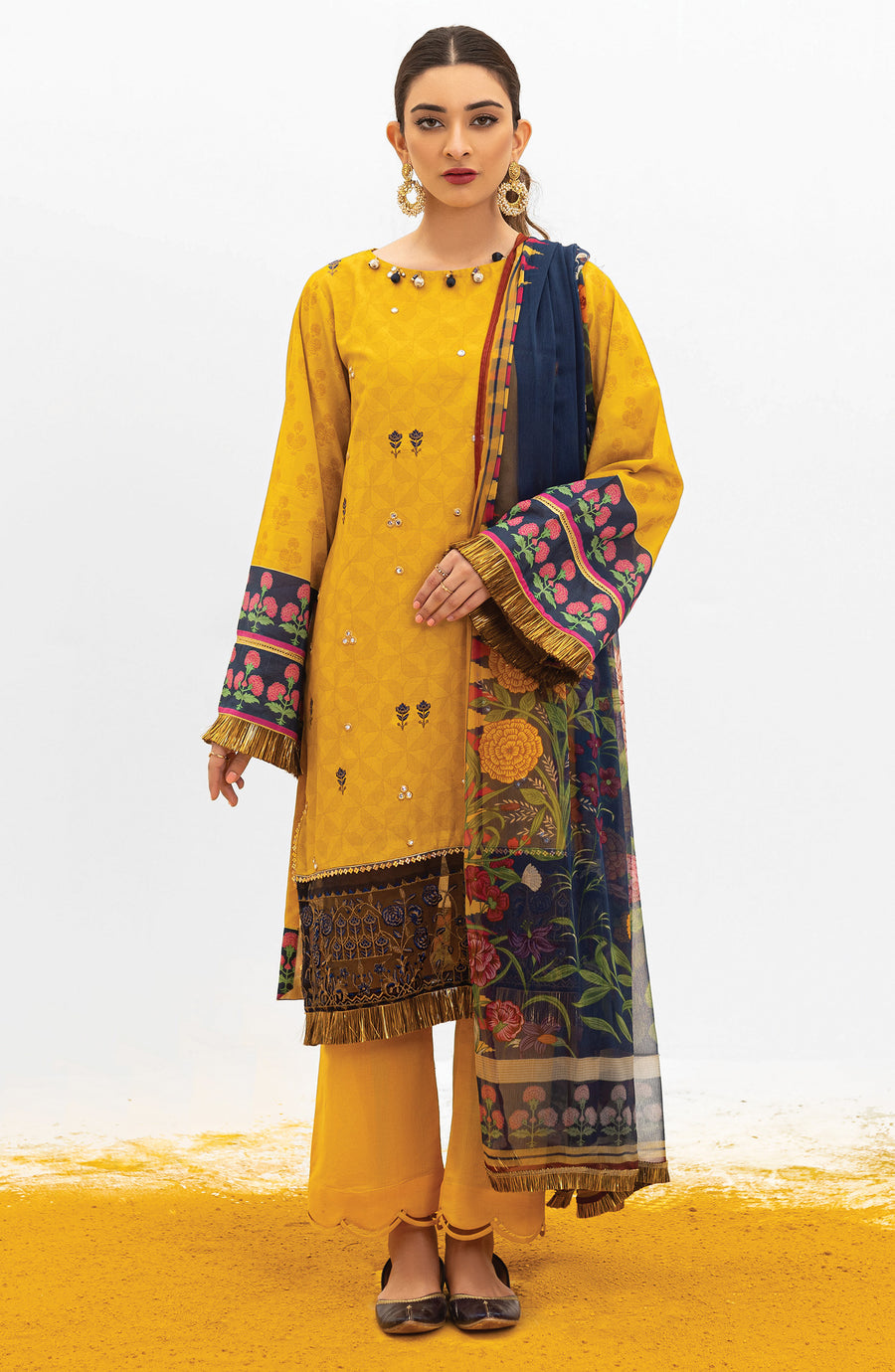 Orient OTL 22 001 U Orange Summer Spring Lawn 2022 Online Shopping