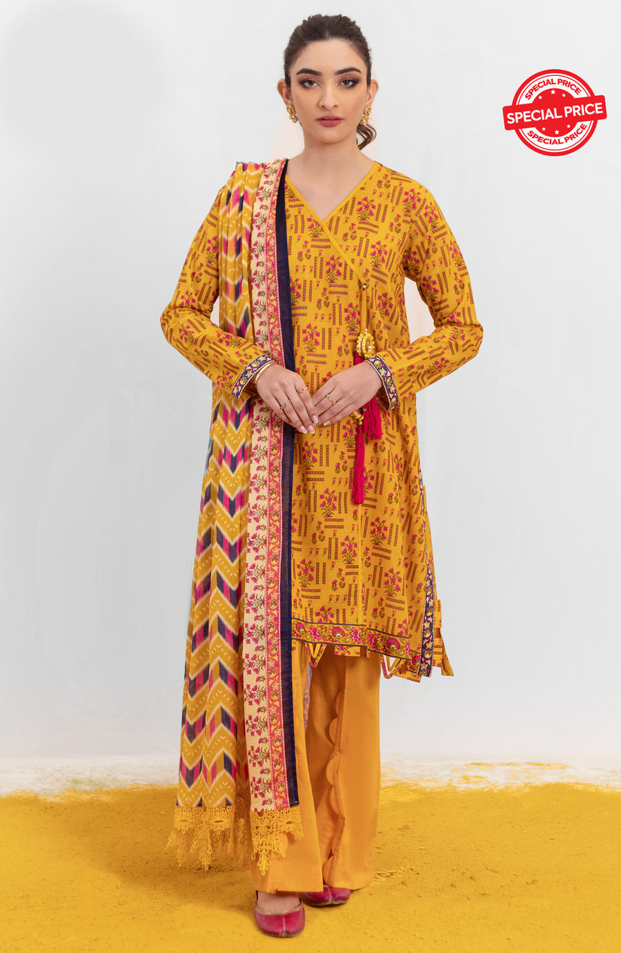 Orient OTL 22 010 U Orange Summer Spring Lawn 2022 Online Shopping