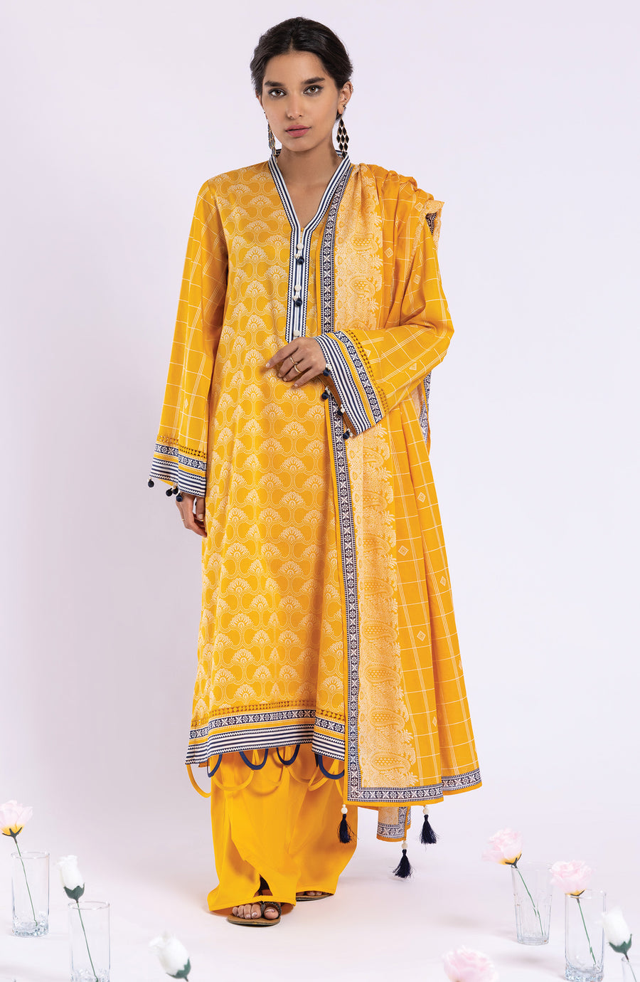 Orient OTL 22 035 U Yellow Summer Spring Lawn 2022 Online Shopping