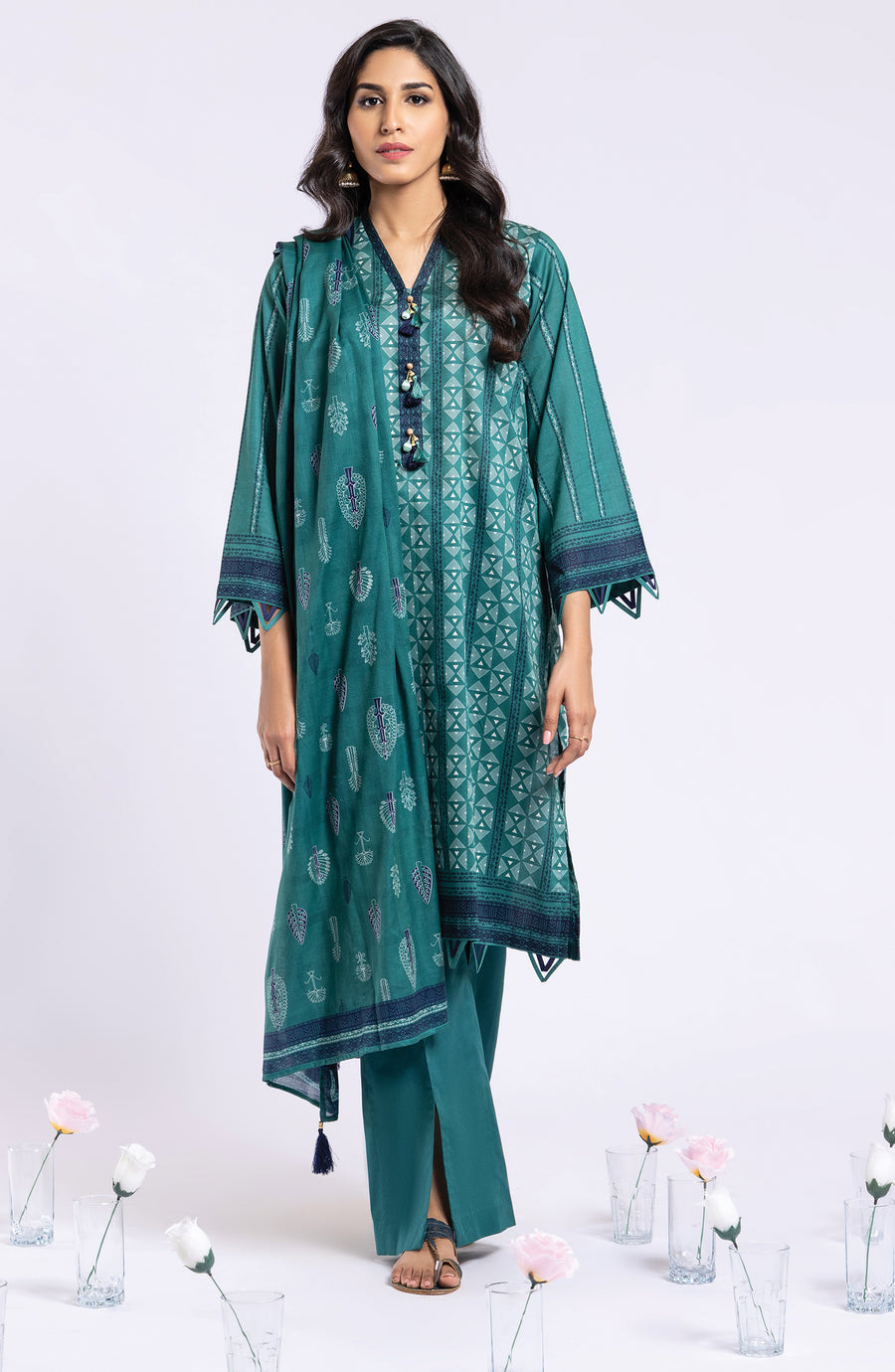 Orient OTL 22 034 U Teal Summer Spring Lawn 2022 Online Shopping