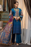 Adan Libas Prussian Blue Embroidered & Printed Lawn 2022 Online Shopping