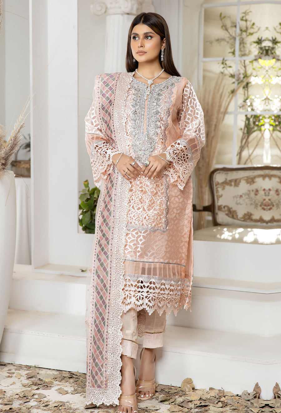 Adan Libas Rodeo Dust Embroidered Oranza Pret 2022 Online Shopping