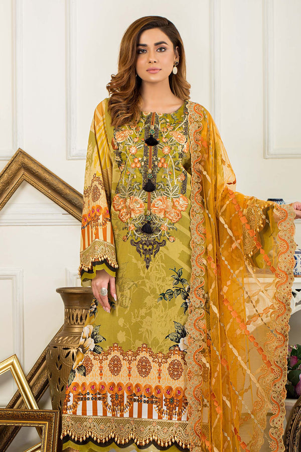 Adan Libas Luxor Gold Swiss Lawn 2022 Online Shopping