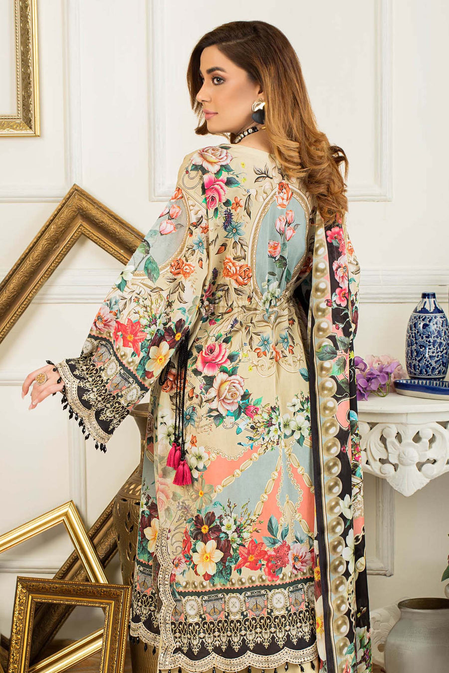 Adan Libas Desert Sand Swiss Lawn 2022 Online Shopping