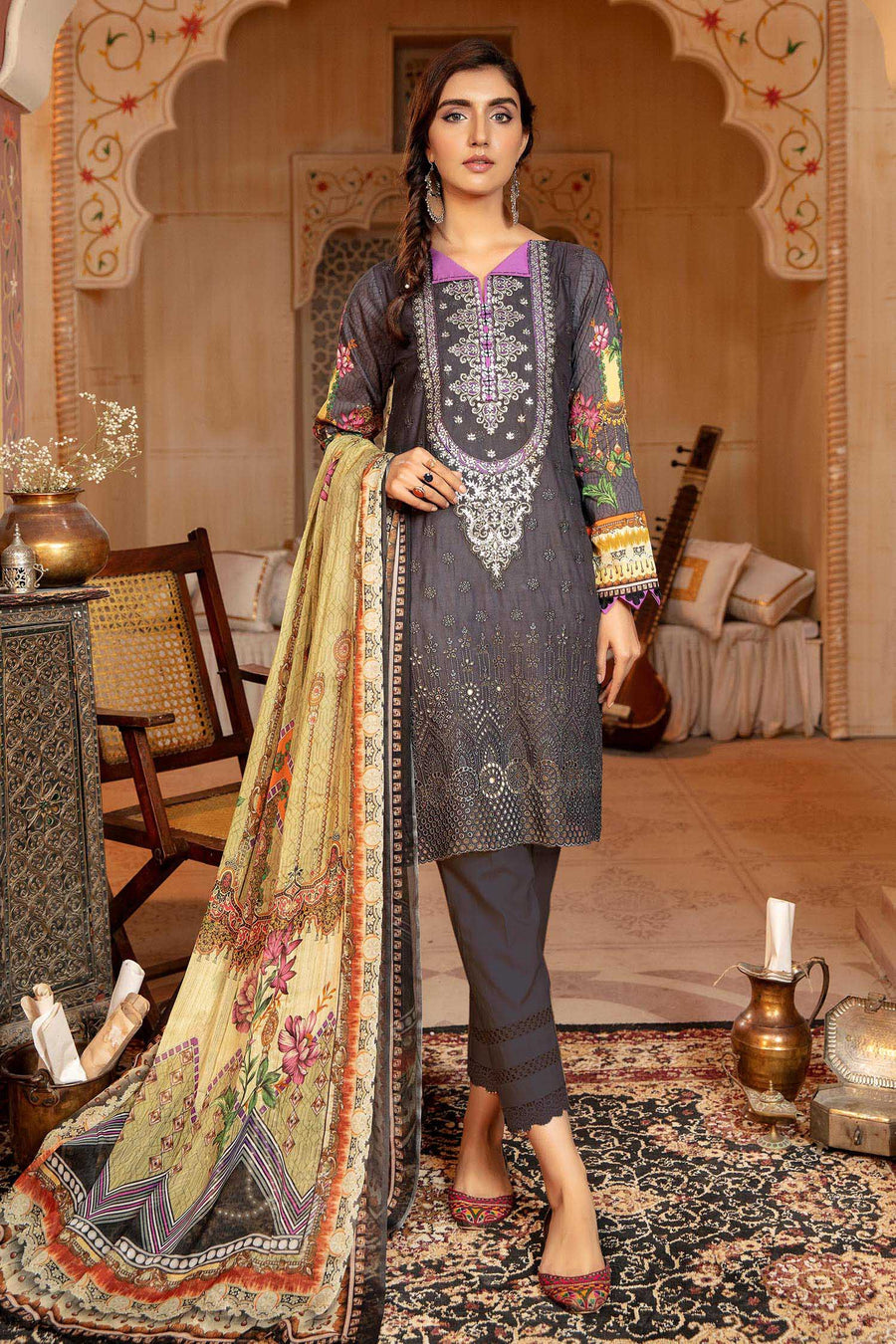 Adan's Libas Fairy Trod Schiffli Lawn 2022 Online Shopping