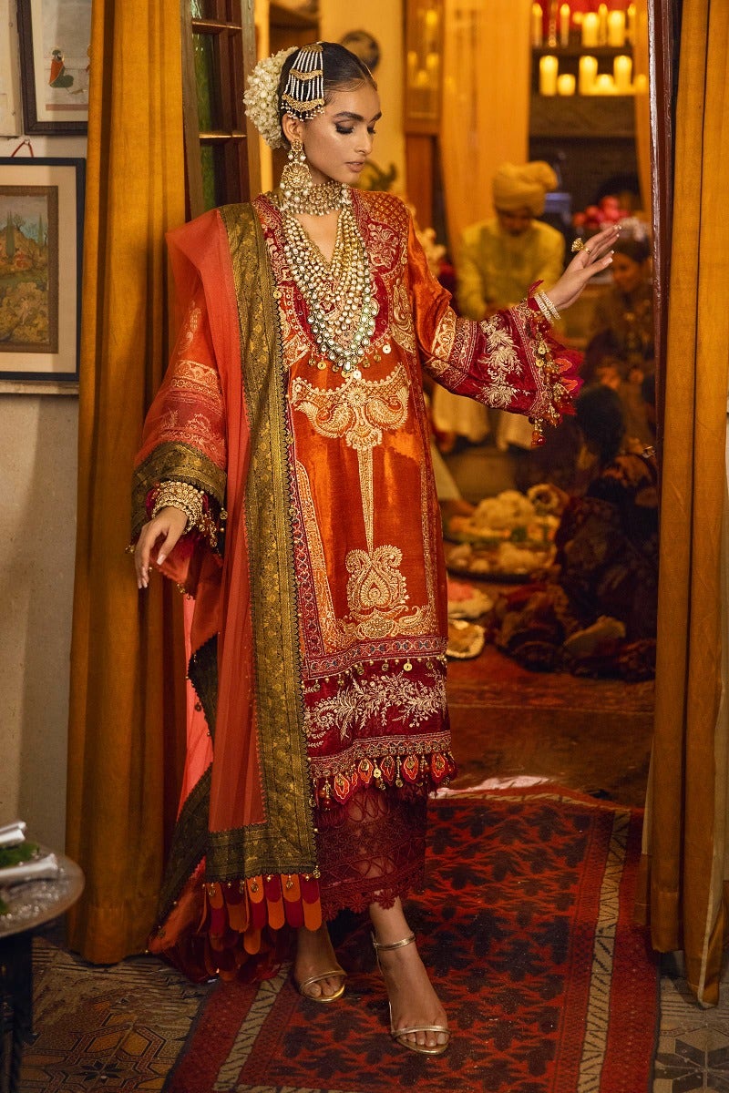 Sana Safinaz V211-003-cx Winter Shawl Velvet 2021