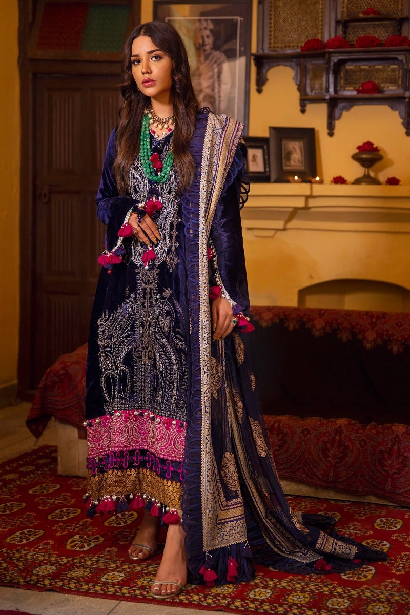 Sana Safinaz V211-004-ct Winter Shawl Velvet 2021