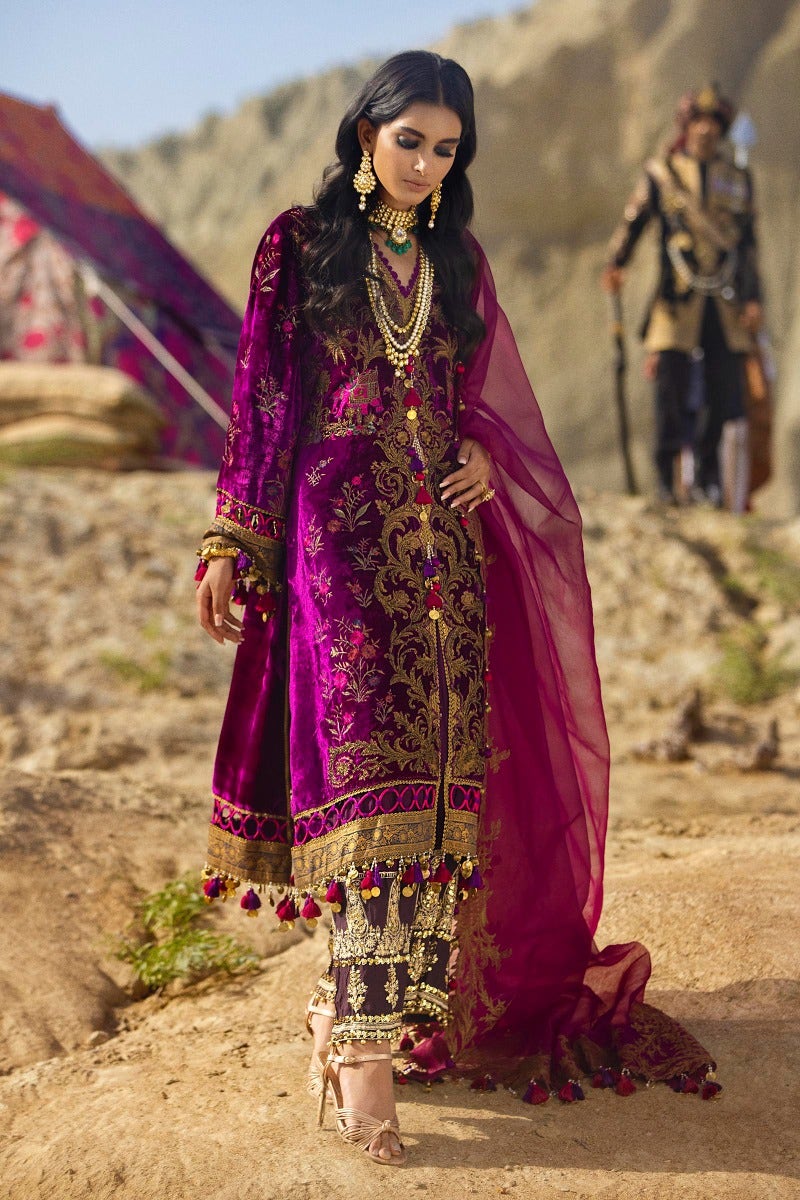 Sana Safinaz V211-005-ct Winter Shawl Velvet 2021