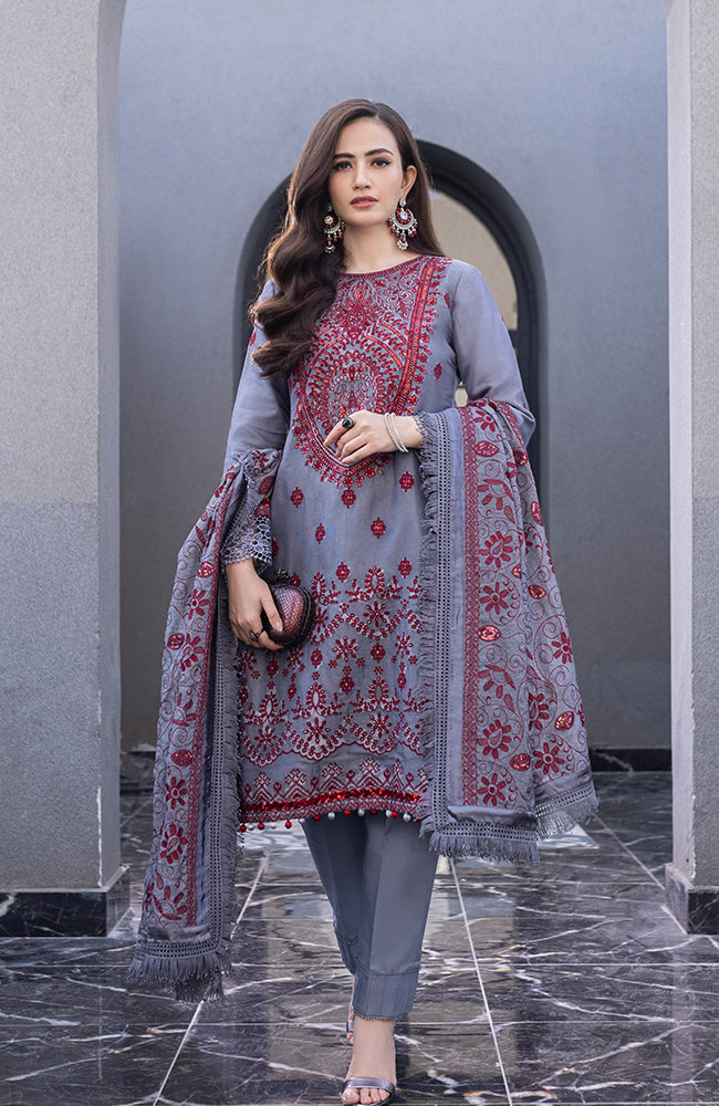 Alzohaib MEL-22-08 Mahiymaan Luxury Lawn 2022 Online Shopping