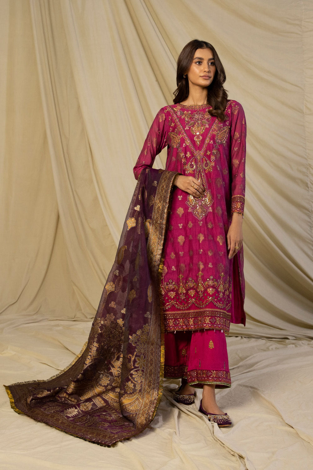 Sapphire FCE LX22V11 3 1 3 Piece - Embroidered Jacquard Suit Winter Vol 1 RTW 2022 Online Shopping