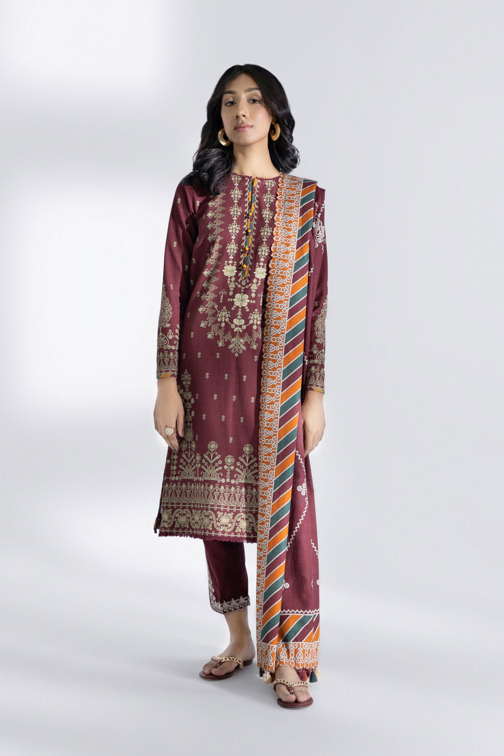 Sapphire U3E CL22V8 15 1 3 Piece - Digital Printed Khaddar Suit Winter Vol 1 2022 Online Shopping