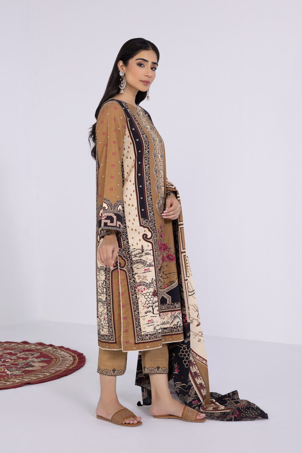 Sapphire U3E PP22V8 1 1 S 3 Piece - Embroidered Khaddar Suit Winter Vol 1 2022 Online Shopping